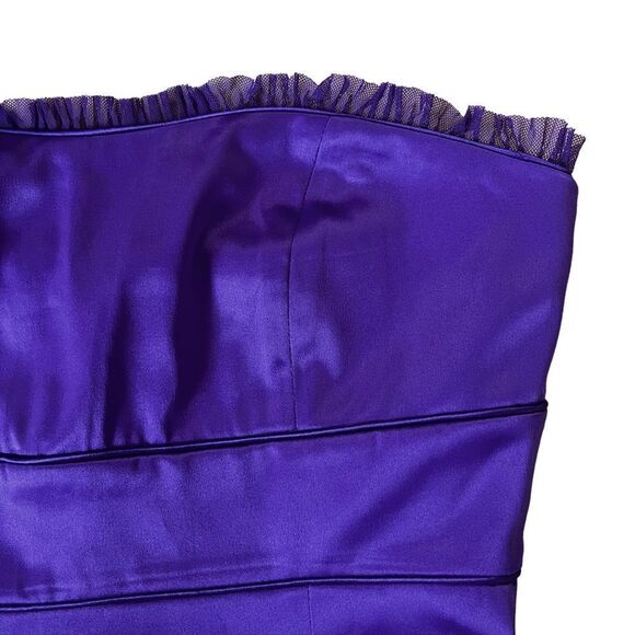 Purple RW&Co. Strapless Dress Size 8 - Picture 3 of 11